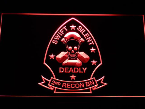 2nd Reconnaissance Battalion (USMC) LED Neon Sign Electrical - Red - TheLedHeroes