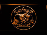 2nd Tank Battalion LED Neon Sign USB - Orange - TheLedHeroes