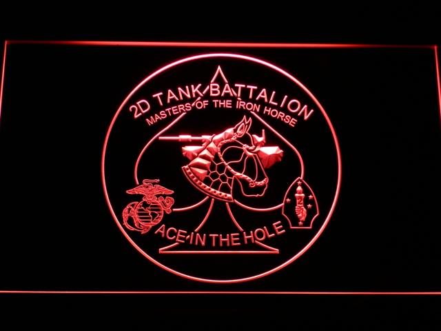 2nd Tank Battalion LED Neon Sign Electrical - Red - TheLedHeroes