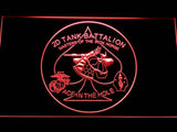 2nd Tank Battalion LED Neon Sign USB - Red - TheLedHeroes