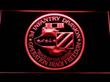 3rd Infantry Division Operation Iraqi LED Neon Sign USB - Red - TheLedHeroes