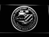 FREE 3rd Infantry Division Operation Iraqi LED Sign - White - TheLedHeroes