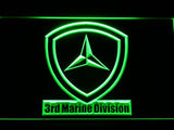 3rd Marine Division LED Neon Sign USB - Green - TheLedHeroes