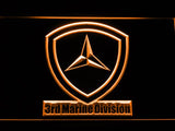 3rd Marine Division LED Neon Sign USB - Orange - TheLedHeroes