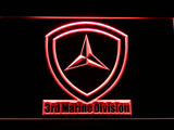 FREE 3rd Marine Division LED Sign - Red - TheLedHeroes