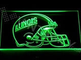 Illinois Fighting Illini LED Neon Sign Electrical - Green - TheLedHeroes