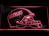 Illinois Fighting Illini LED Neon Sign Electrical - Red - TheLedHeroes