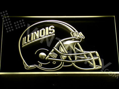 Illinois Fighting Illini LED Sign - Yellow - TheLedHeroes