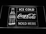 FREE Coca Cola Sold Here LED Sign - White - TheLedHeroes