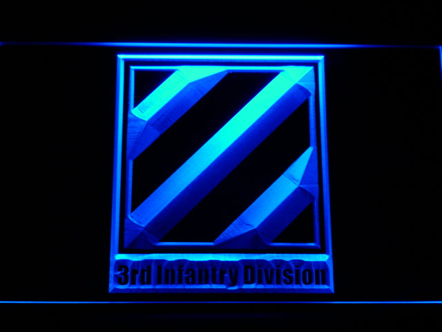 FREE 3rd Infantry Division LED Sign - Blue - TheLedHeroes