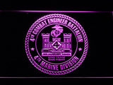 4th Combat Engineer Battalion LED Neon Sign Electrical - Purple - TheLedHeroes