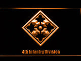 4th Infantry Division LED Neon Sign USB - Orange - TheLedHeroes