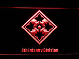 FREE 4th Infantry Division LED Sign - Red - TheLedHeroes