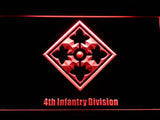 4th Infantry Division LED Neon Sign Electrical - Red - TheLedHeroes