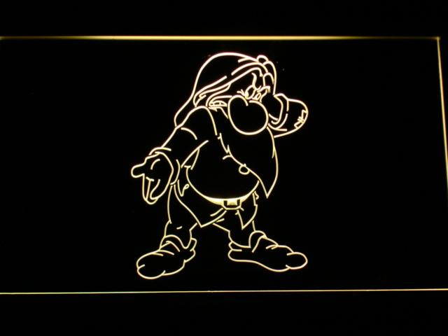 Disney Snow White and the Seven Dwarfs LED Neon Sign Electrical - Yellow - TheLedHeroes