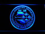 4th Infantry Division Operation Iraqi LED Neon Sign Electrical - Blue - TheLedHeroes