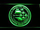 FREE 4th Infantry Division Operation Iraqi LED Sign - Green - TheLedHeroes