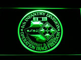 4th Infantry Division Operation Iraqi LED Neon Sign Electrical - Green - TheLedHeroes