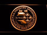 4th Infantry Division Operation Iraqi LED Neon Sign USB - Orange - TheLedHeroes