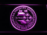 4th Infantry Division Operation Iraqi LED Neon Sign USB - Purple - TheLedHeroes