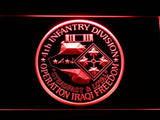 FREE 4th Infantry Division Operation Iraqi LED Sign - Red - TheLedHeroes