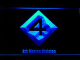 4th Marine Division LED Neon Sign Electrical - Blue - TheLedHeroes