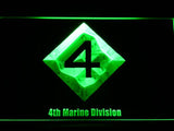 4th Marine Division LED Neon Sign Electrical - Green - TheLedHeroes