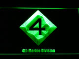 FREE 4th Marine Division LED Sign - Green - TheLedHeroes