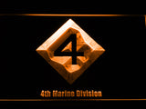 FREE 4th Marine Division LED Sign - Orange - TheLedHeroes