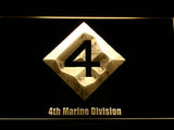 4th Marine Division LED Neon Sign Electrical - Yellow - TheLedHeroes