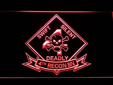 4th Reconnaissance Battalion LED Neon Sign Electrical - Red - TheLedHeroes