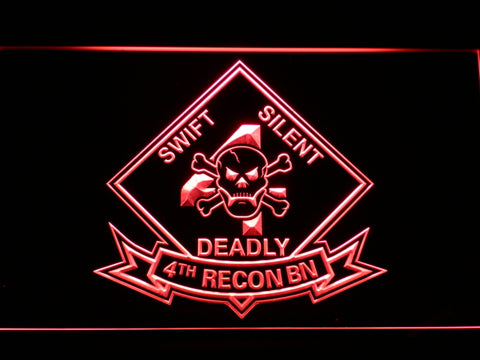 FREE 4th Reconnaissance Battalion LED Sign - Red - TheLedHeroes