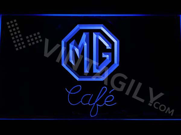 MG Café LED Sign - Blue - TheLedHeroes