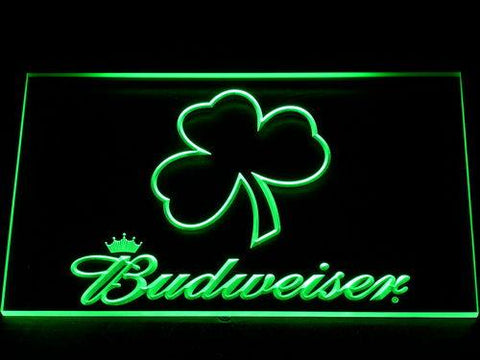 Budweiser Shamrock LED Neon Sign USB - Green - TheLedHeroes