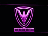 FREE 5th Marine Division LED Sign - Purple - TheLedHeroes