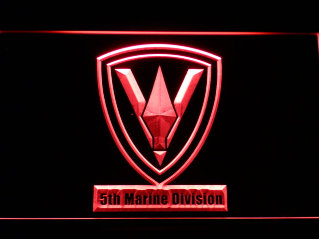 FREE 5th Marine Division LED Sign - Red - TheLedHeroes