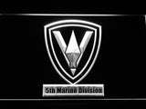 FREE 5th Marine Division LED Sign - White - TheLedHeroes