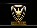 FREE 5th Marine Division LED Sign - Yellow - TheLedHeroes