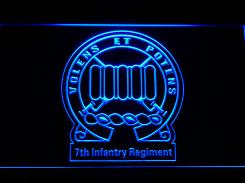 FREE 7th Infantry Regiment LED Sign - Blue - TheLedHeroes