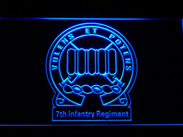 7th Infantry Regiment LED Neon Sign USB - Blue - TheLedHeroes