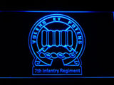 7th Infantry Regiment LED Neon Sign USB - Blue - TheLedHeroes