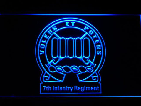 7th Infantry Regiment LED Neon Sign USB - Blue - TheLedHeroes