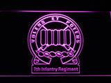 FREE 7th Infantry Regiment LED Sign - Purple - TheLedHeroes