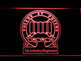 7th Infantry Regiment LED Neon Sign USB - Red - TheLedHeroes