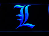 Death Note Light Notebook LED Neon Sign USB - Blue - TheLedHeroes