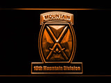 10th Mountain Division LED Neon Sign USB - Orange - TheLedHeroes