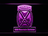 FREE 10th Mountain Division LED Sign - Purple - TheLedHeroes