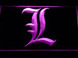 Death Note Light Notebook LED Neon Sign USB - Purple - TheLedHeroes