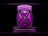 10th Mountain Division LED Neon Sign USB - Purple - TheLedHeroes