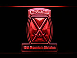 FREE 10th Mountain Division LED Sign - Red - TheLedHeroes